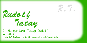 rudolf tatay business card